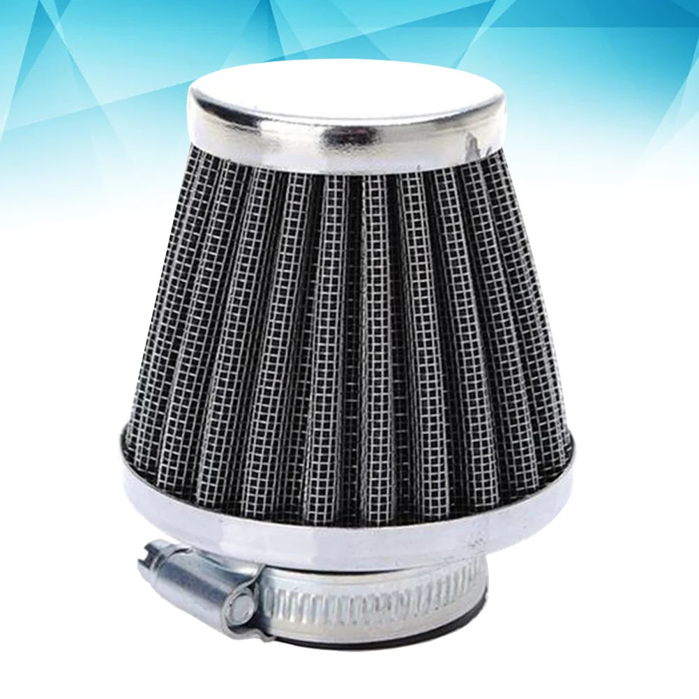 

Motorcycle Air Filter Intake Cleaner Pod Filter Kit 42mm High Flow Stainless Steel Washable Reusable for Increased Horsepower