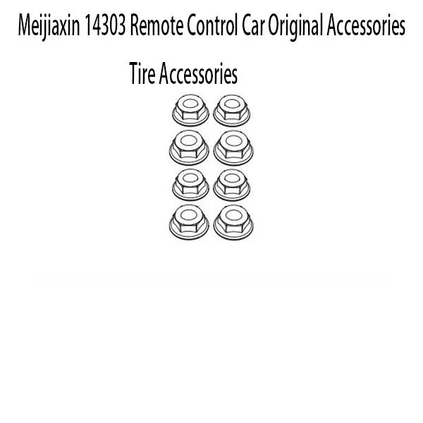Meijiaxin 14303 New Remote Control Car Original Accessories Tire Hexagonal Set New Car Swing Arm Fixed Axis M4 Nut Shock Absorbe
