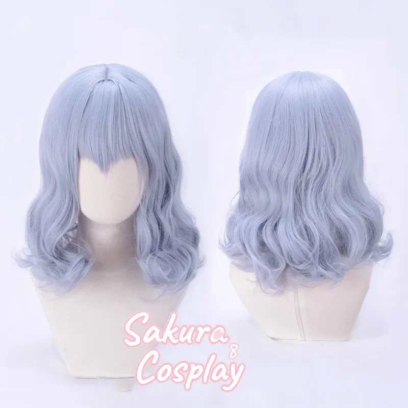 Touhou Project Remilia Scarlet Cosplay Short Curly Heat Resistant Synthetic Hair for Halloween Costume Role Play Wigs