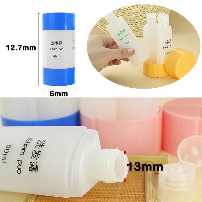 Travel Kit 4in1 Shower Gel Shampoo Bottle Wash Bag Empty Bottle Storage Tourism Portable Cosmetics Bottling