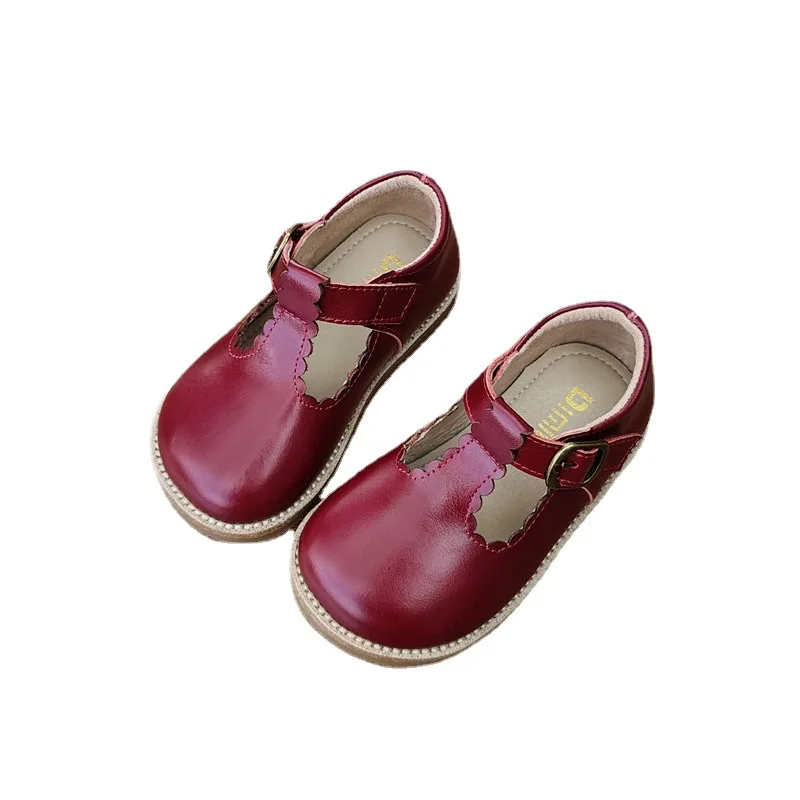 Girls Single Shoes 2024 Spring And Summer Fashion Breathable Leather Children\'s Casual Shoes Korean Version Of Children\'s Shoes