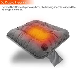 USB 5V Electric Heating Cushion 3-Speed Adjustable Thermostat Heating Pad Office Car Seat Body Winter Warmer Pet Heated Cushion