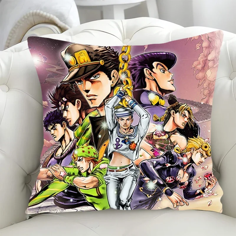 Pillowcase 45*45 Jojo's Bizarre Adventure Decorative pillowcase for Sofa Chair Cushion Cover 45x45cm  Printing Lounge Chairs