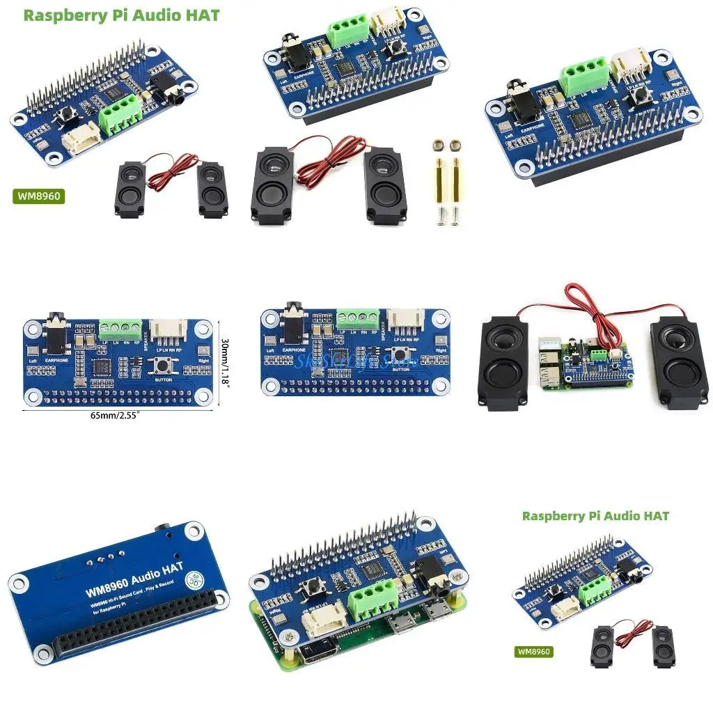 

E65E WM8960 Expansion Board Codec Speaker Board for RaspberryPi 4/3B+/3B