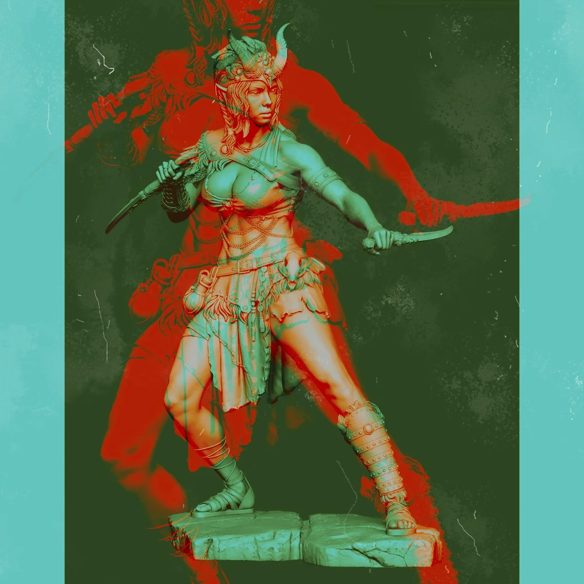

75MM Resin Unpainted Model Kit, Fantasy World - Dark Elf Unfinished and Unpainted GK,