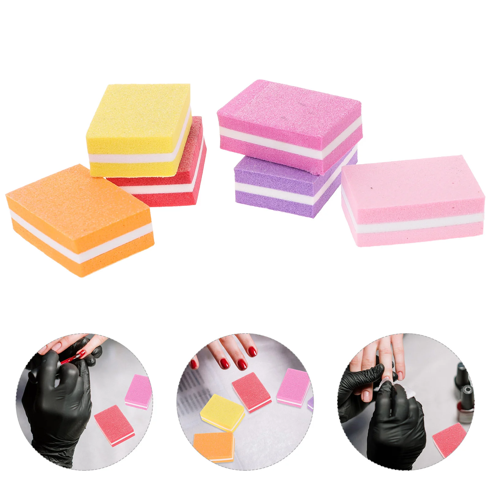 

50pcs Small Grinding Blocks Nail Files Manicure Sanding Cube Professional Manicure Rasp for Salon