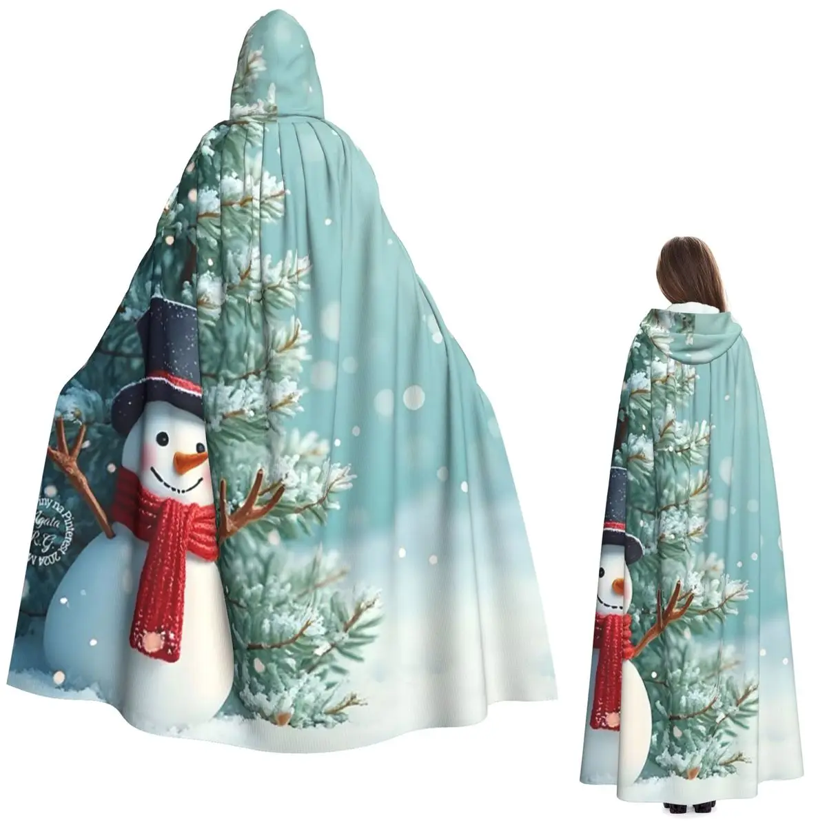 

Long Hooded Cloak Witch Medieval Costume Cosplay Cape