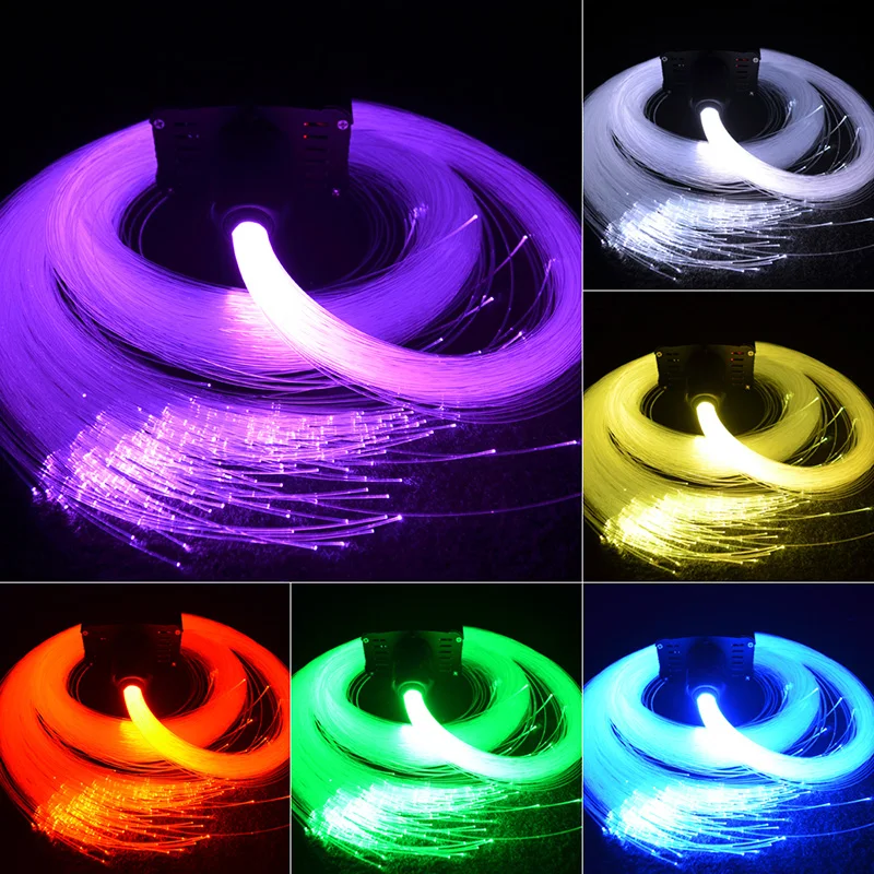 Multicolor Optic Lighting LED Smart APP Fiber Light engine RF Bluetooth control Cable Starry Effect Ceiling room car lamp  new