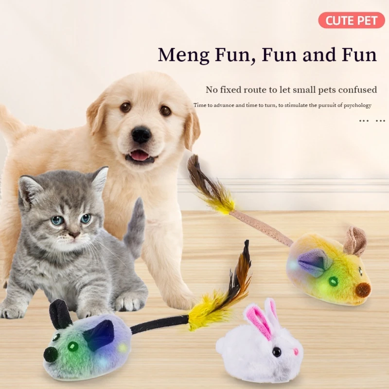 Interactive Simulation Of Cat Toys Sounds Plush Toys Intelligent Cat Stick Automatic Cat Artifact Usb Charging Pet Supplies