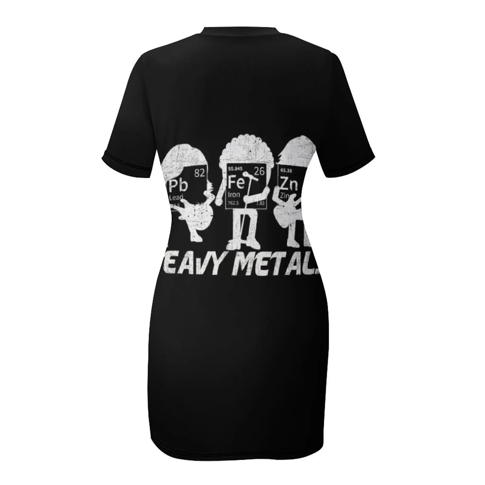 Funny Chemistry Heavy Metals. Chemistry Rock & Roll Gift design Short-Sleeved Dress Beachwear Dress
