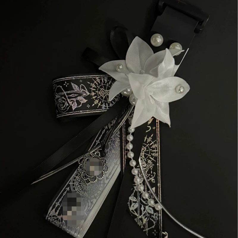 Sacred Heart Lily Theme Keyboard Ribbon Customized Side Decorative Pendant Decoration for Mechanical Keyboard Accessories Gift