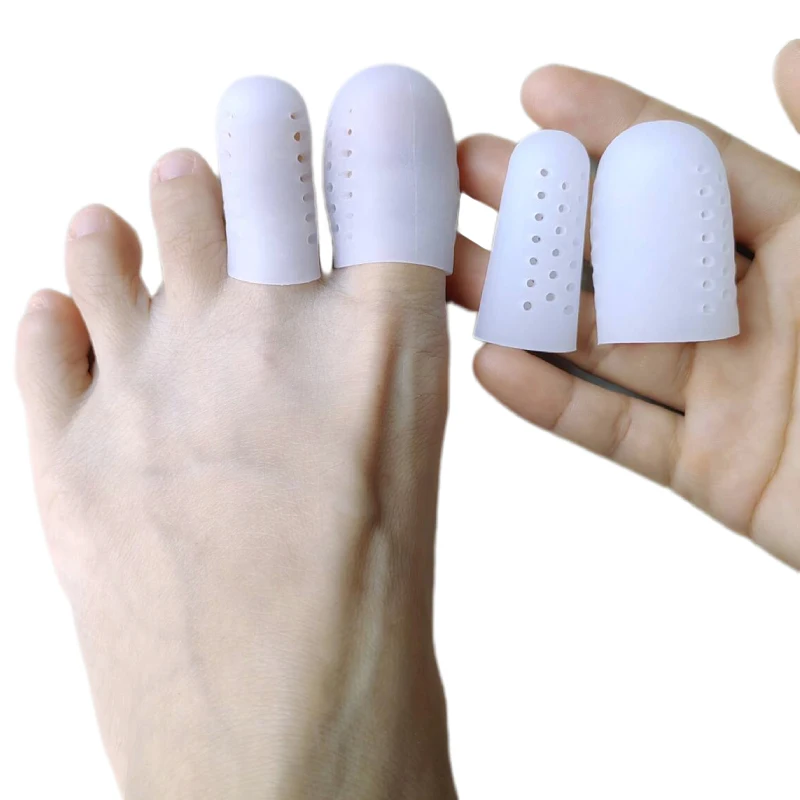 2pieces=1pair Finger Feet Protector Gel Silicone Bunion Corrector Toe Separators Spacer Corn Callus Remover Pain Relief