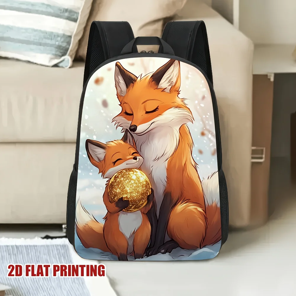 

A fox sharing sweet and happy backpack, fashionable and practical, suitable for campus and leisure occasions, specially designed