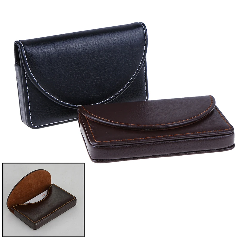 

Pocket Leather Name Business Card ID Card Credit Card Holder Case Wallet W/Box