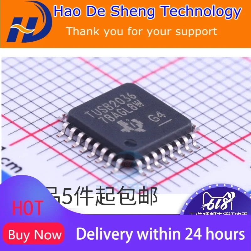 

10PCS/LOT TUSB2036VFR TUSB2036 LQFP32 New Original in Stock