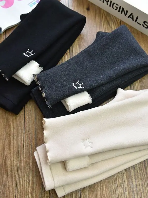 Plones de Invierno Cálidos y Cómodos con Forro Polar ueso para Niñas, Plones Largos de Cintura Alta, Ropa Exterior ...