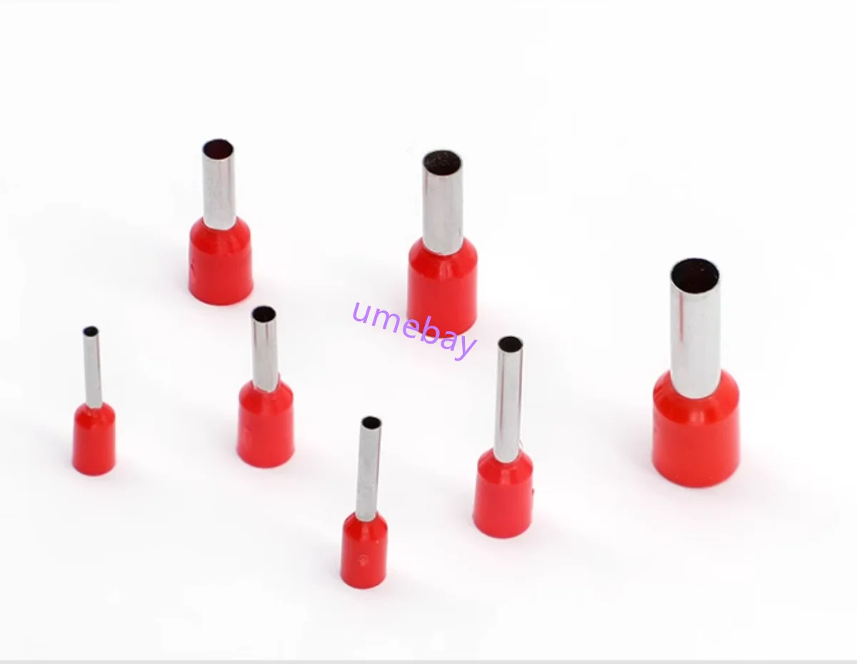 1000pcs /  VE0508 wiring terminal E7508 E1008 E1508 E2508 pre insulated terminal tube type cold pressed terminal