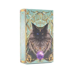 Nine Lives Cat Tarot 78 Cards/Set 10.3*6cm English Edition Perfect for Family Gatherings and Divination Enthusiasts