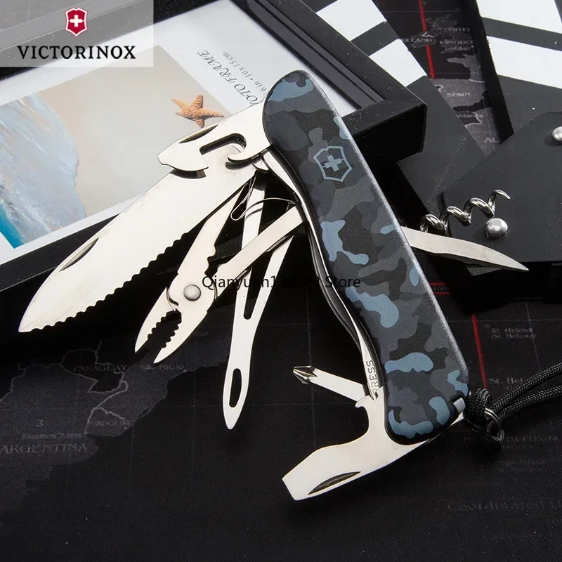 Vickers Army Knife 111mm Navigation Camo 0.8593. W942 Sergeant Knife Multi functional Folding Knife