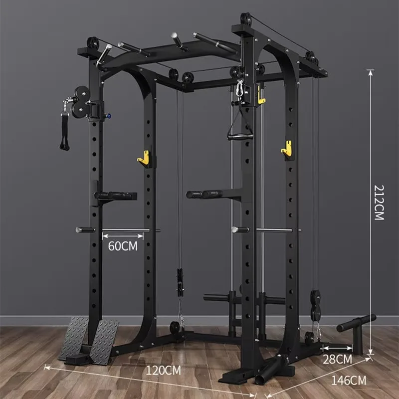YTYINTOPTONS Barbell Smith Machine Multi Gym Comprehensive Fitness Exercise Functional Trainer With Smith Rack Machine Squat