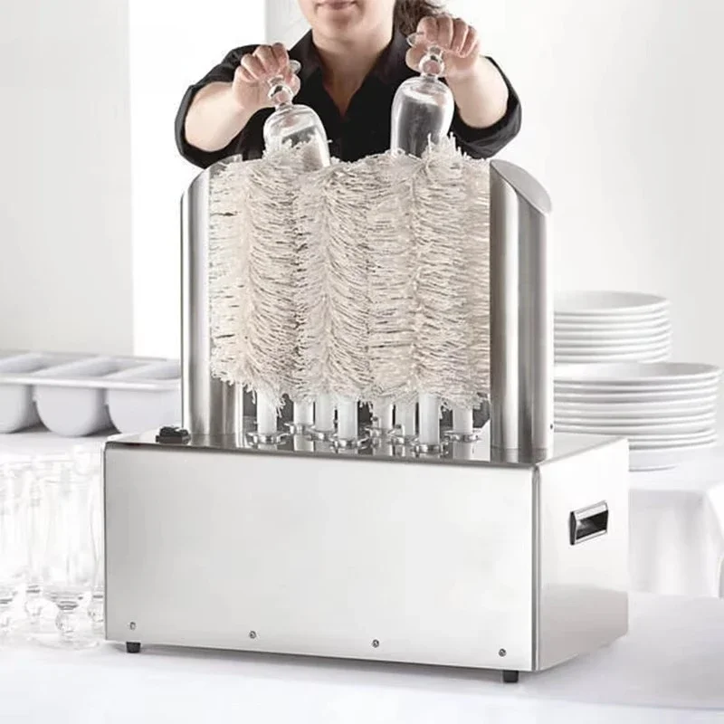 3 5 8 Heads Optional Commercial Electric Glassware Dryer Polisher Professional Wine Glass Cup Polishing Machine For Bar Restaura