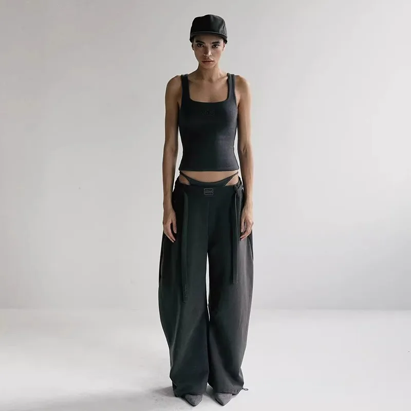 Badblood T-shirt American Spice Girls Tank Top Camisole Women's Sense Solid Color Short Slim Top