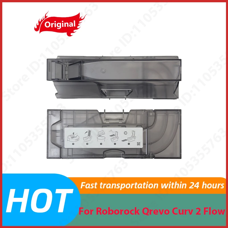 Original For Roborock Qrevo Curv 2 Flow Spare Part Dust box trash can Accessories