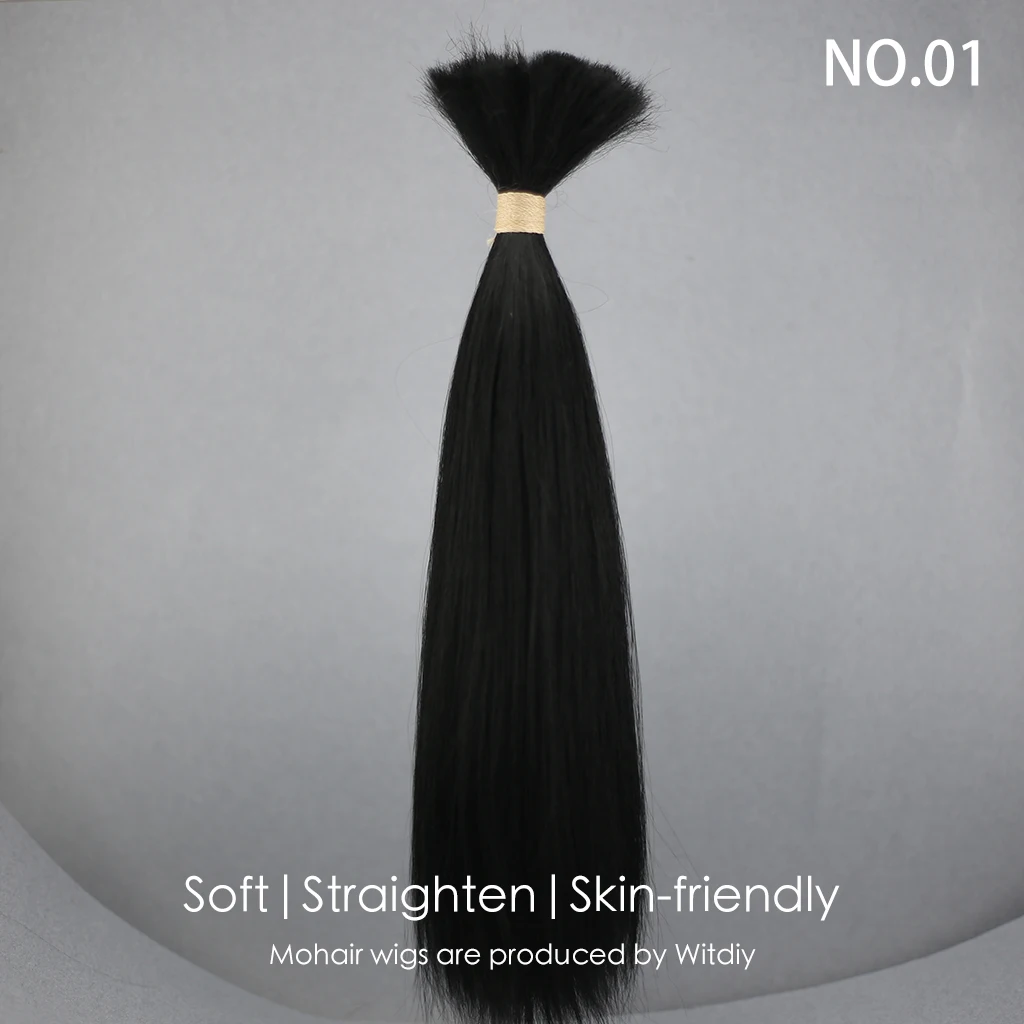 

Witdiy handmade mohair wigs/retaining the hair cuticles/soft like real hair/suitable for reborn dolls/DIY BJD/Blyth doll wig