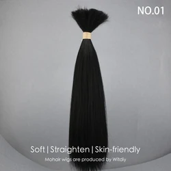 Witdiy handmade mohair wigs/retaining the hair cuticles/soft like real hair/suitable for reborn dolls/DIY BJD/Blyth doll wig