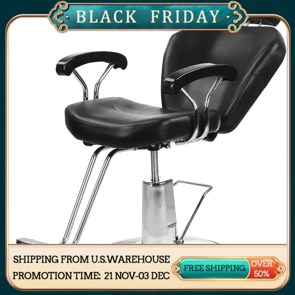 Barbershop Salon Chair, All Purpose Barber Chair for Hair Stylist, Commercial Ergonomic Design, Professional Salon Furniture