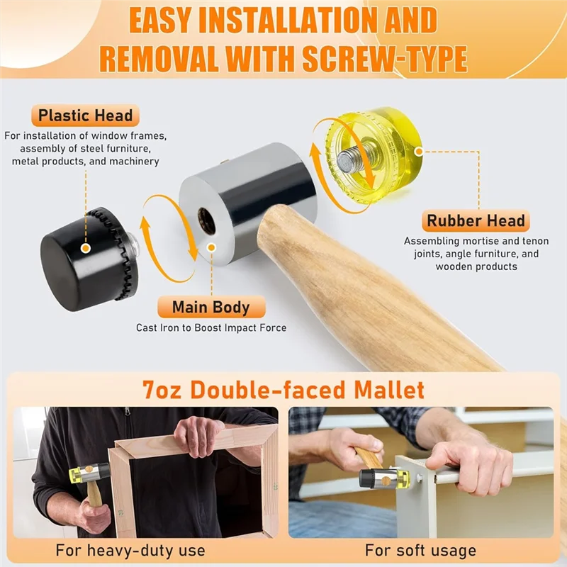 

AA19 Small Hammer Set Is Perfect For Home Users, Craft Enthusiasts, Carpenters, Gardeners, Metal Workers