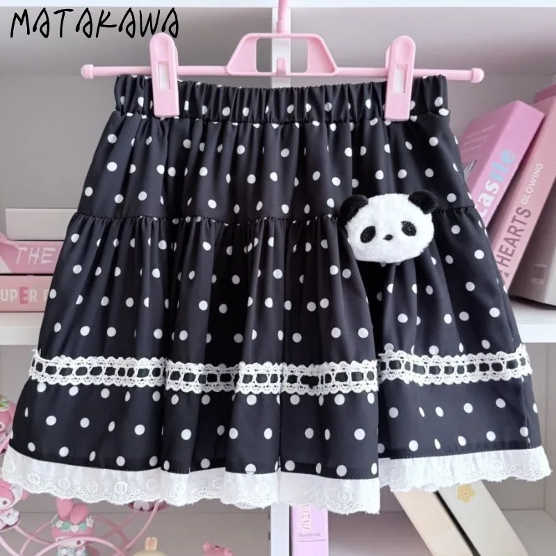 

Matakawa Y2k Sweet Polka Dot Mini Skirts Japanese Style Spring Summer Animals Cute Woman Skirts Girls Fashion Retro Faldas