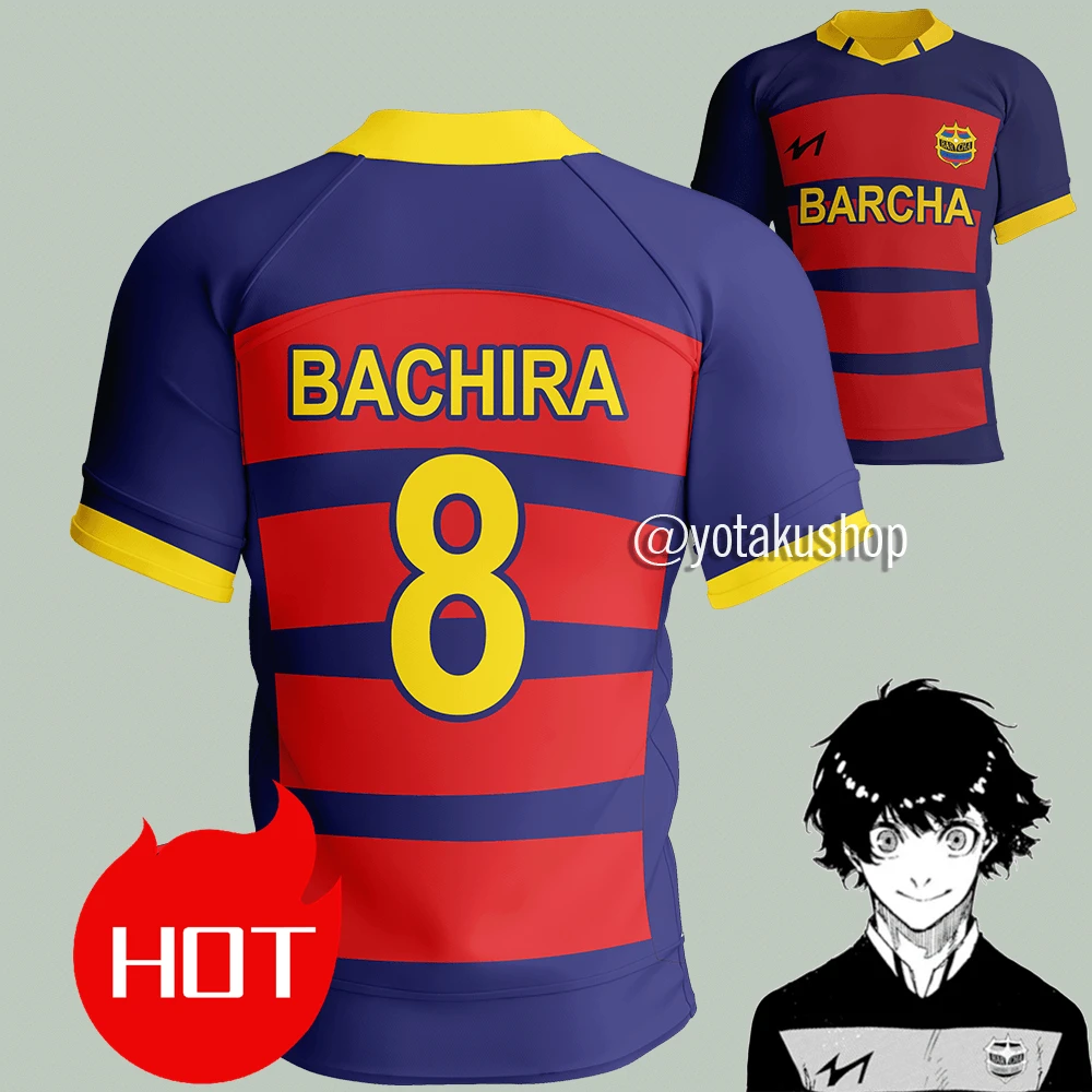 الأزرق قفل FC Barcha الأرنب Iglesias 19 Lavinho 87 أنيمي تأثيري الرجال الخامس الرقبة جيرسي قصيرة الأكمام المحملة القمم موضة تي شيرت مخصص #3