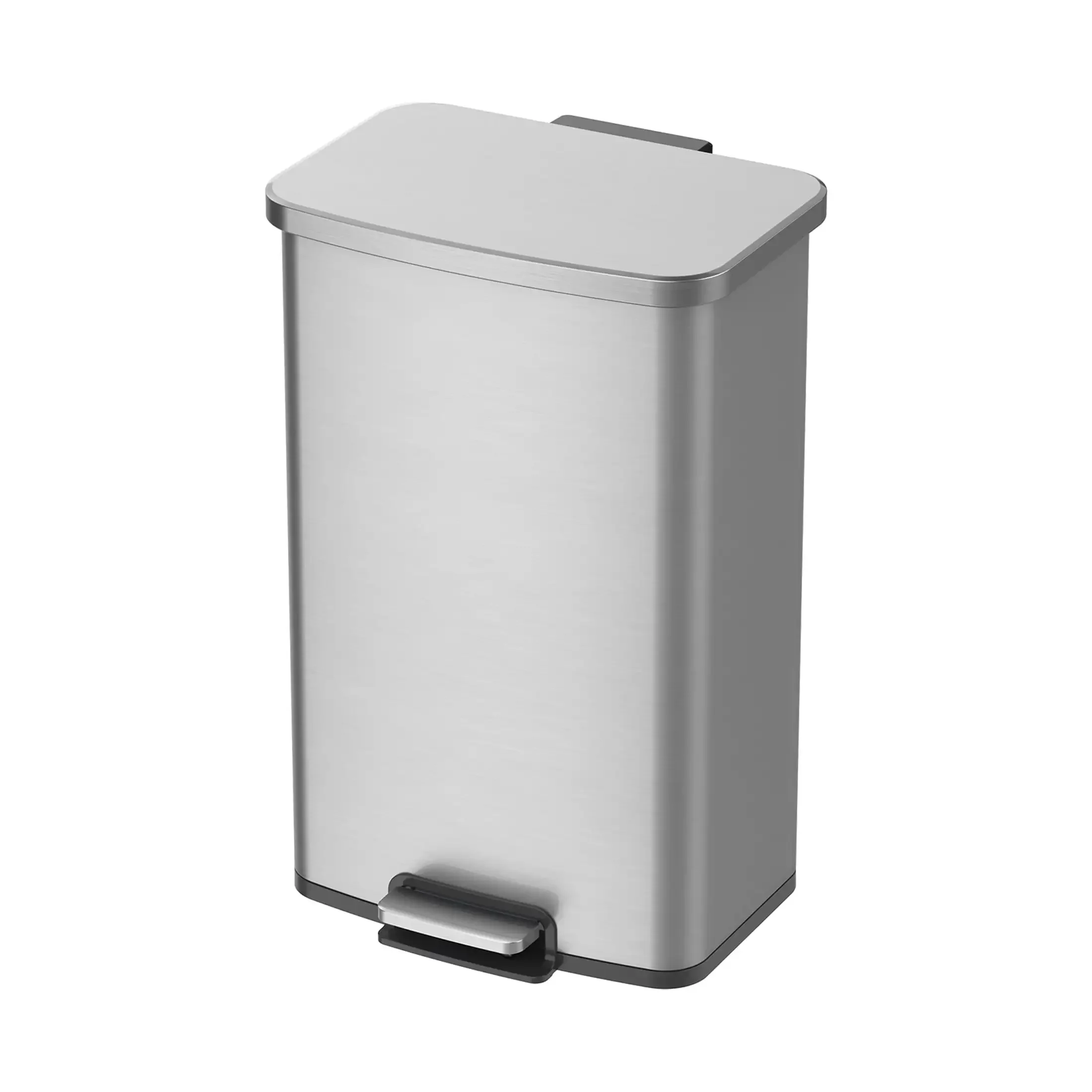 

13.2 Gallon Rectangular Stainless Steel Kitchen Step Trash