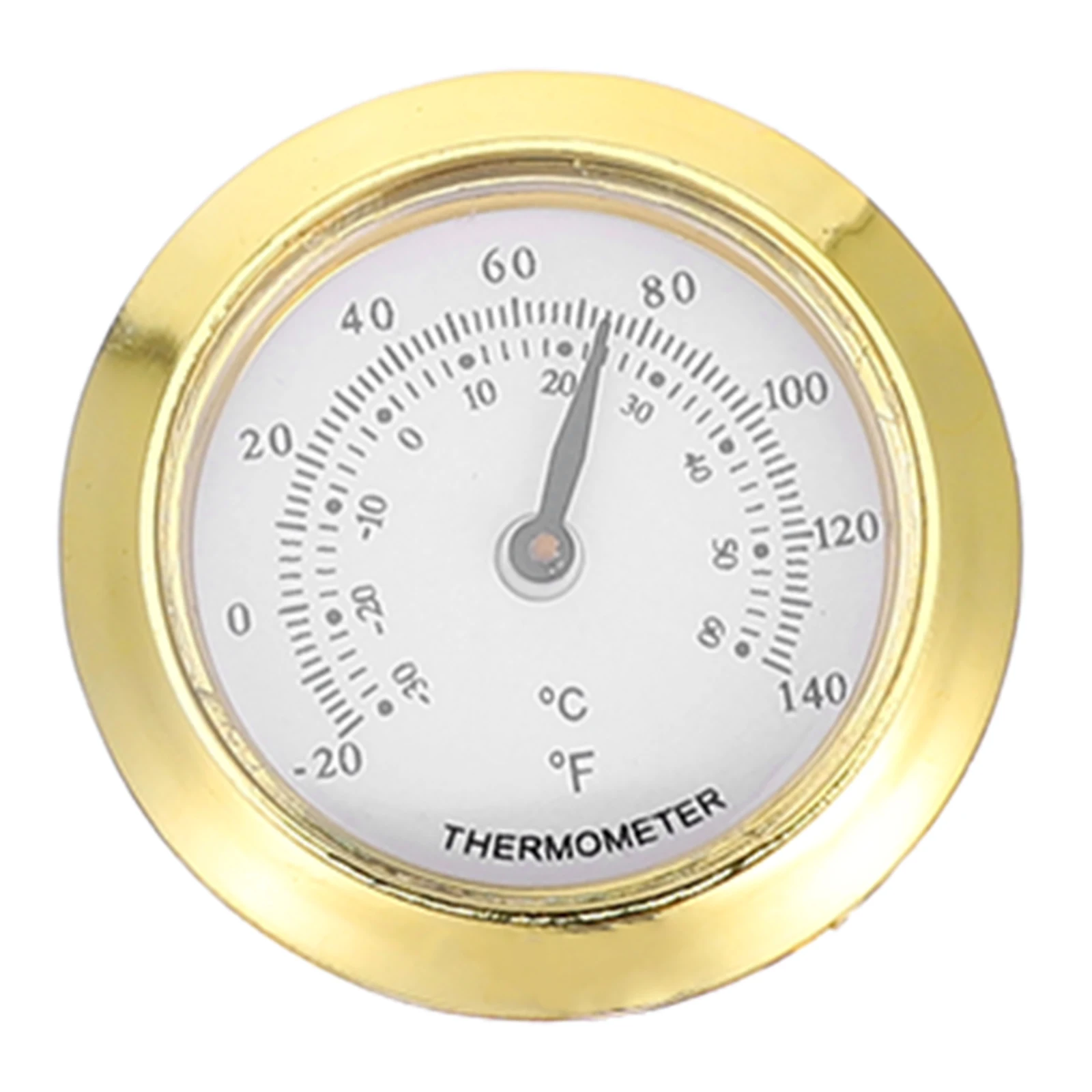 

Round 37mm Thermometer Plastic Portable Wired Measuring Device for Tea Box Anti Humidity Monitor Indoor Outdoor Use Small Gauge