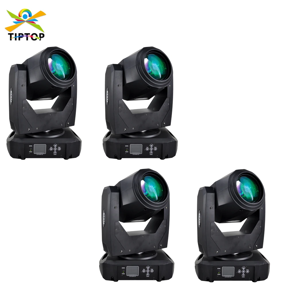 4 Pack 2R BEAM SHARPY MOVING HEAD Beam Angle 13.5 Degree Variable Electronic Dimmer/High Speed Strobe for Party KTV Pub Bar