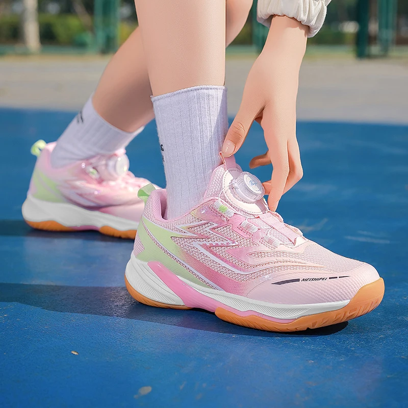 New Children's Badminton Shoes, Girls' Lightweight Tennis Shoes, Middle and Large Children's Anti Slip Training Shoes