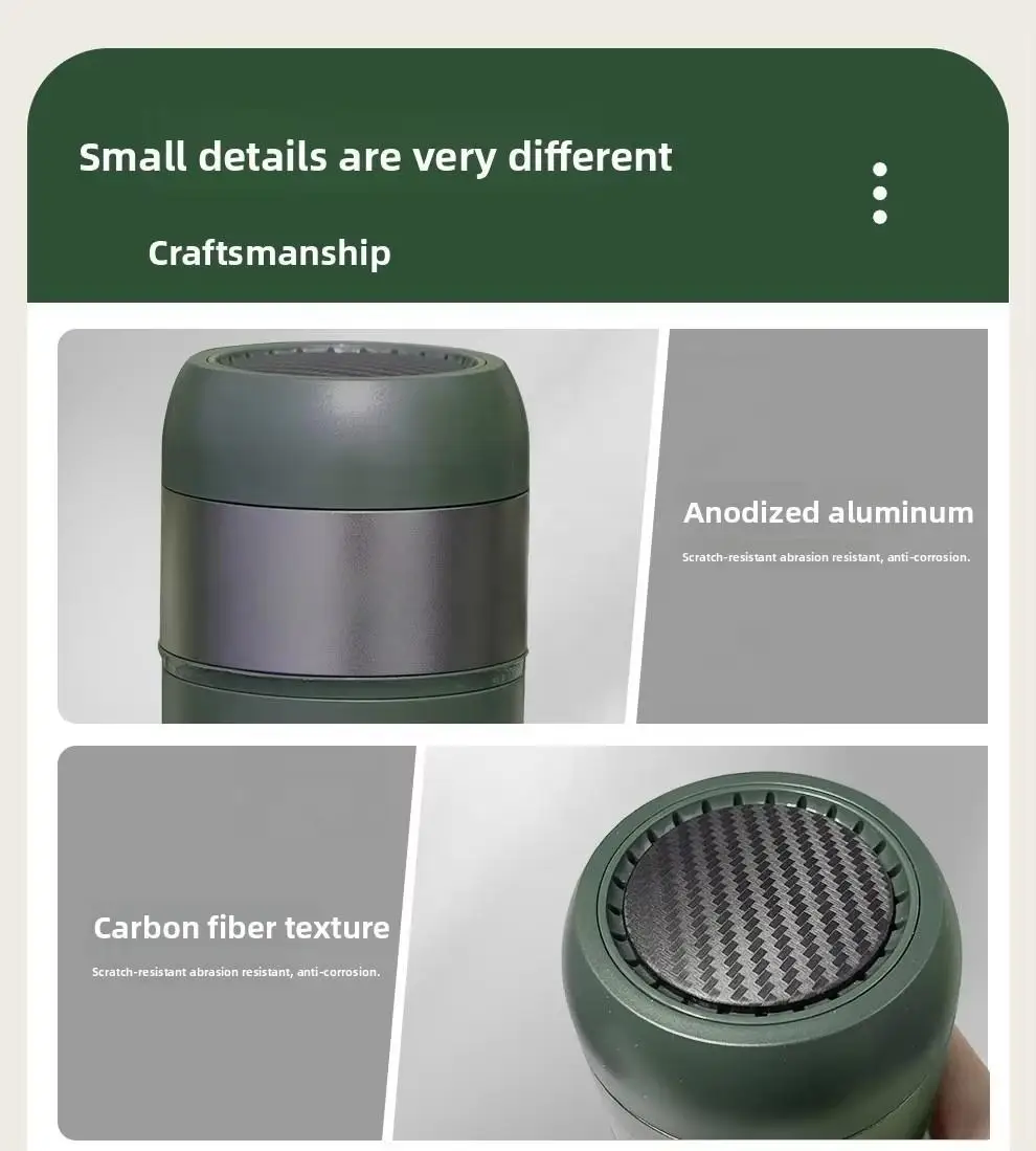 Coffee Maker Durable Compact Wireless Design for Home Car Outdoor Camping Use Made of Plastic