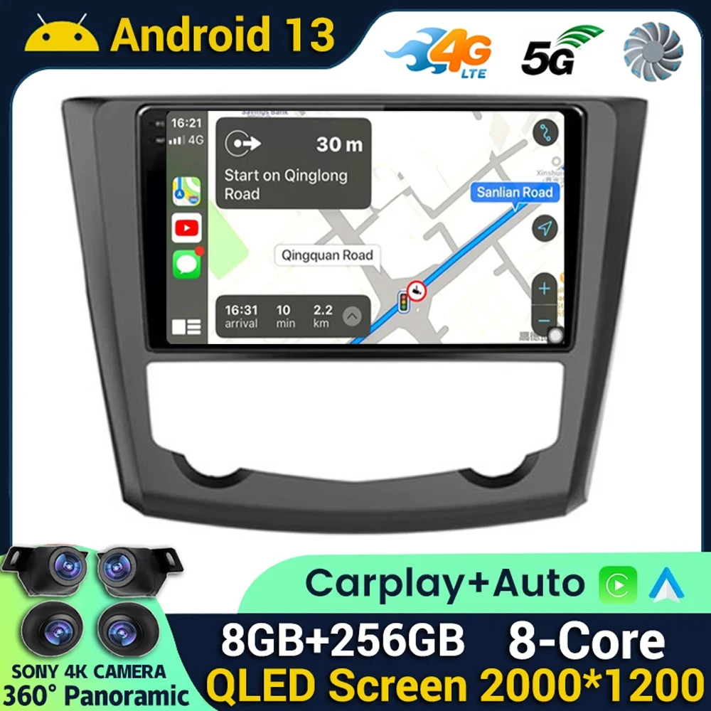 

Android 13 Carplay Auto Car Radio For Renault Kadjar 2015 2016 2017 Multimedia Video Player Navigation Stereo GPS 360 Camera 4G