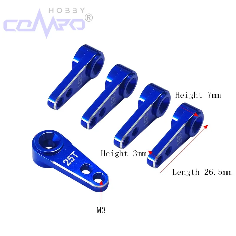 

2PC 25T Futaba CNC Aluminum Servo Arm Horn Color Blue For KT foam Fixed Wing RC Aircraft Model Plane Replacement Accessories