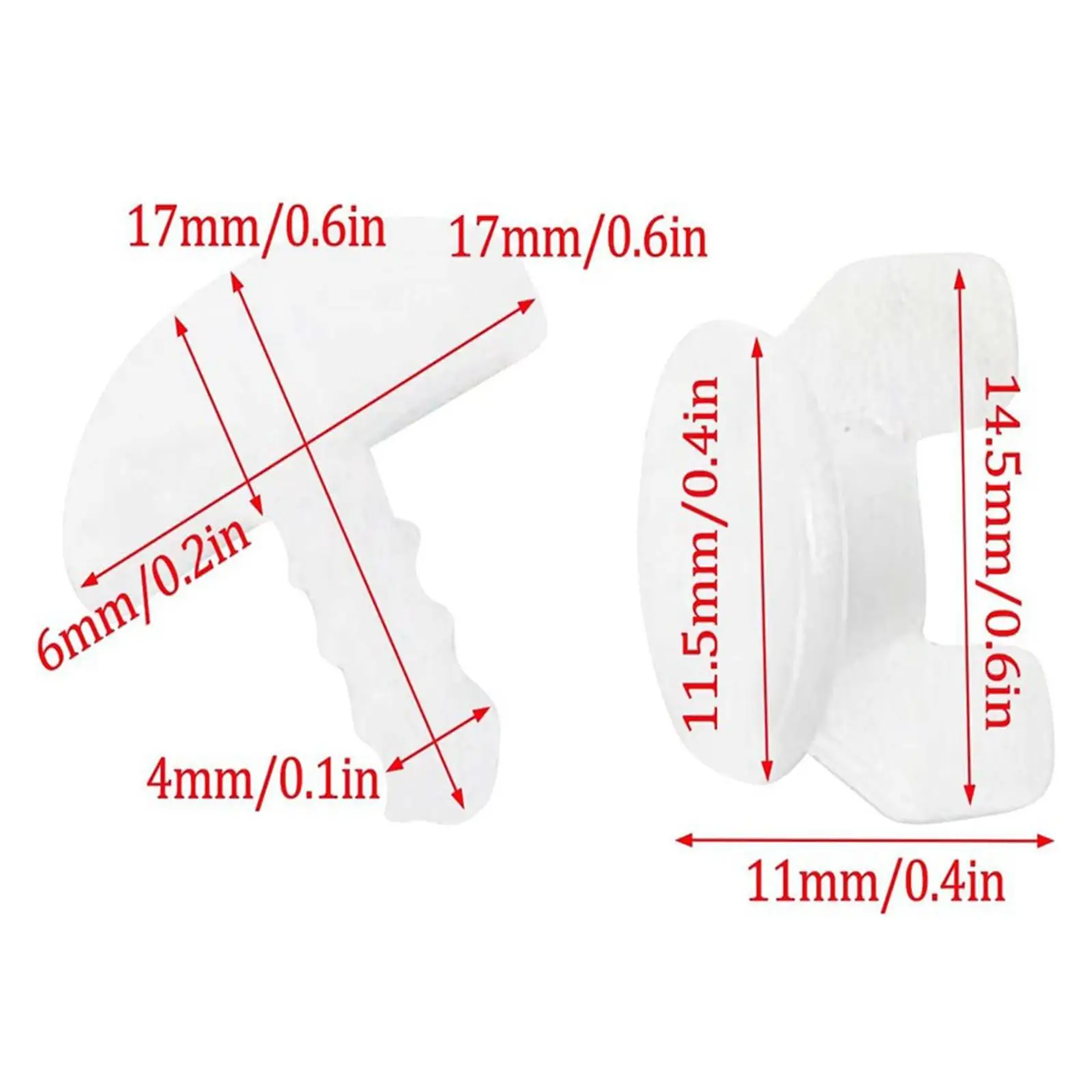 30x Curtain Track Stoppers Curtain Rail Track Pulleys Portable Lightweight