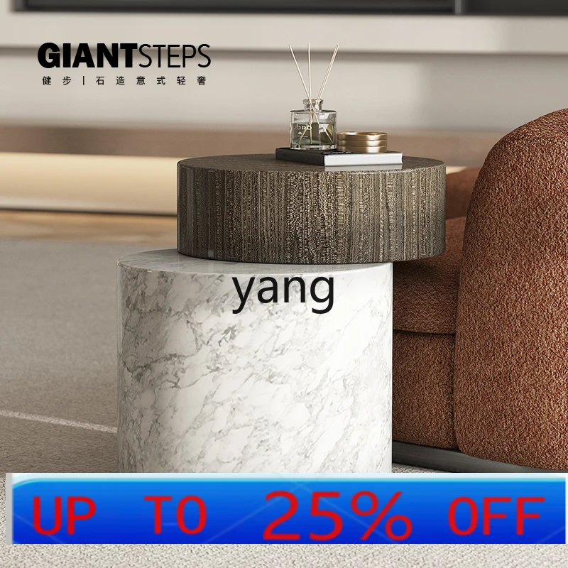 

LMM natural marble Italian coffee table light luxury living room minimalist sofa side table