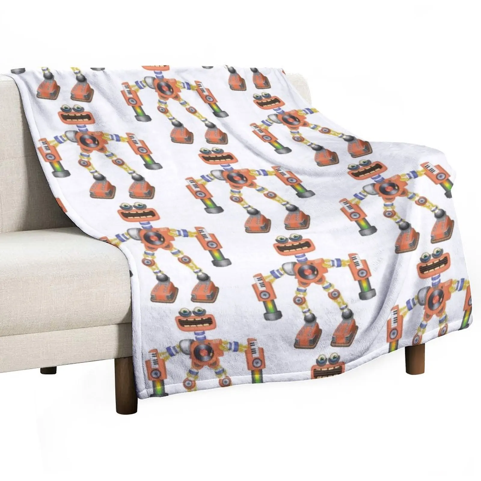 rare wubbox - my singing monsters wubbox Throw Blanket Travel Decorative Sofas anime Shaggy Retros Loose Blankets