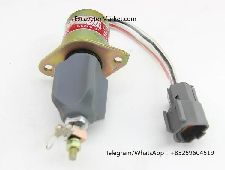 Excavator Accessories Flameout switch solenoid valve 1751ES-12A3UC12B1S for HYUNDAI R60-5 Excavator Parts