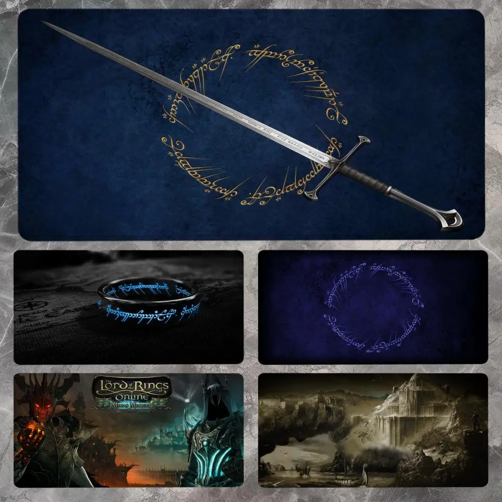 

Коврик для мыши 90x40 см, нескользящий игровой коврик для мыши, коврик для мыши для геймеров и киберспорта, коврик для мыши L-Lord Of The Ring Game, механическая клавиатура, XXL коврик для стола