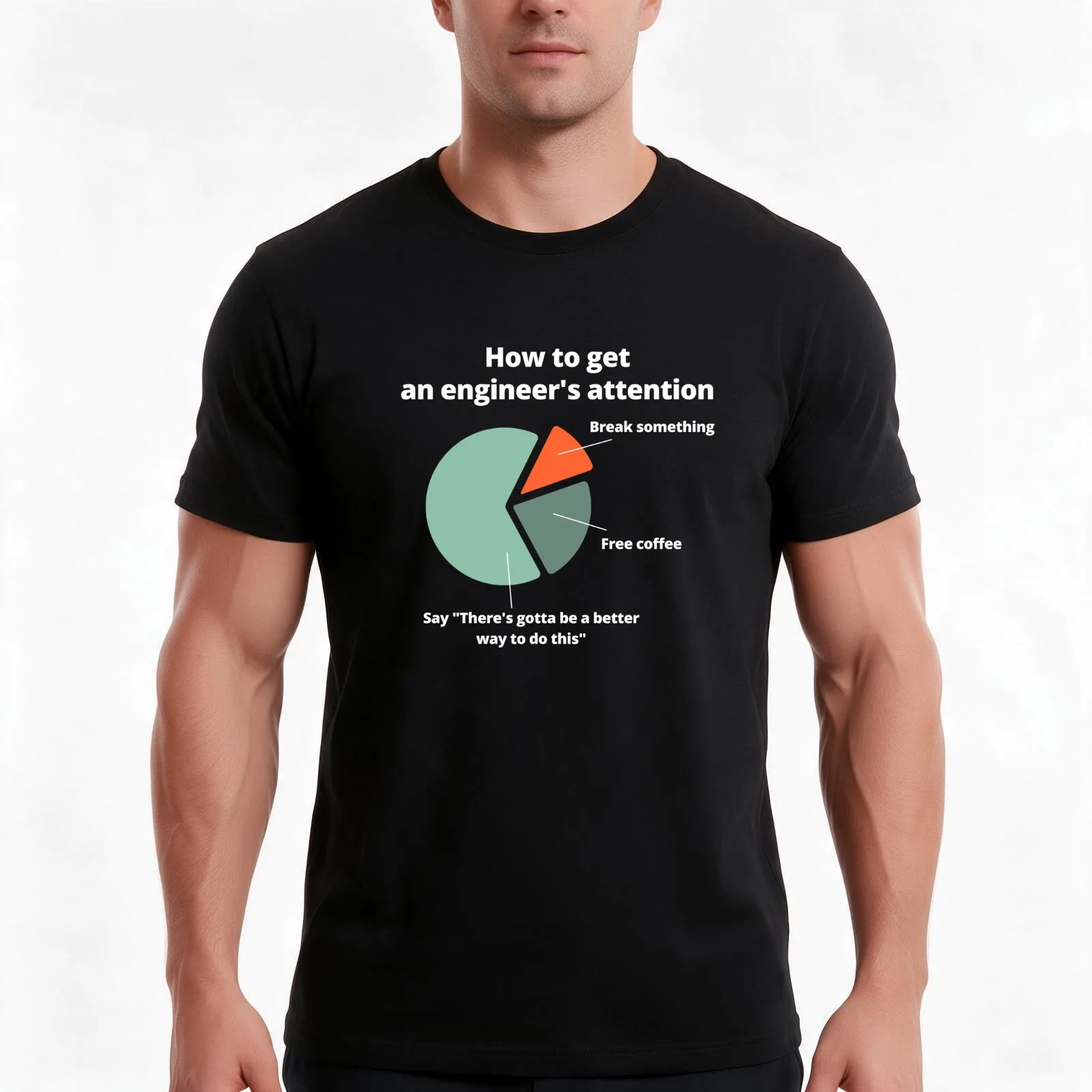 Engineering - How to get an engineer's attention T-Shirt, Summer Casual Cotton Tee, Oversized Streetwear Tops, Unisex Men Women