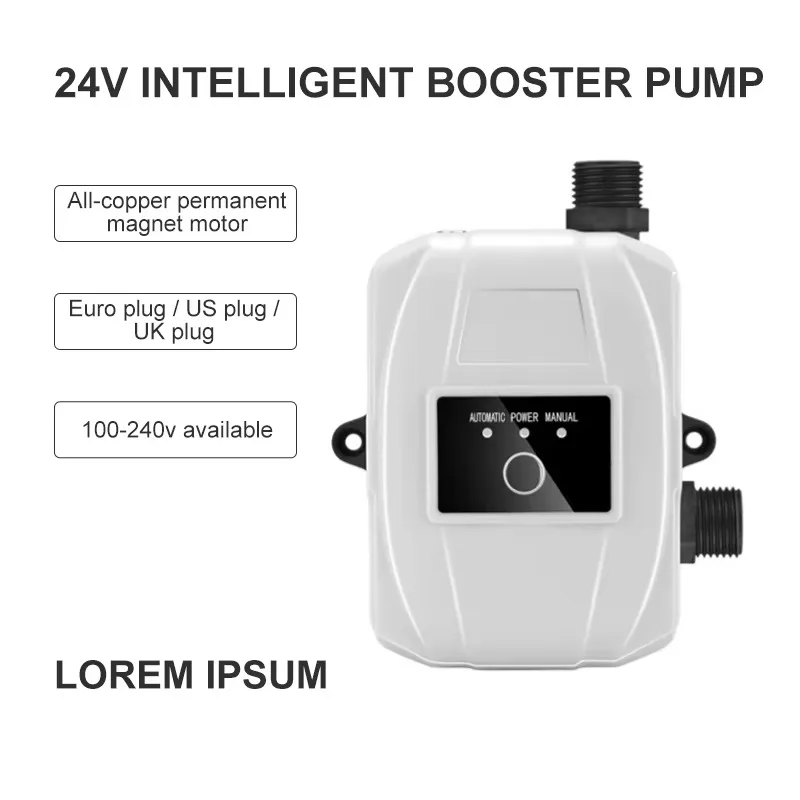 110V/220V High Efficiency Automatic Booster Pump Household Water Heater Shower Faucet Inverter