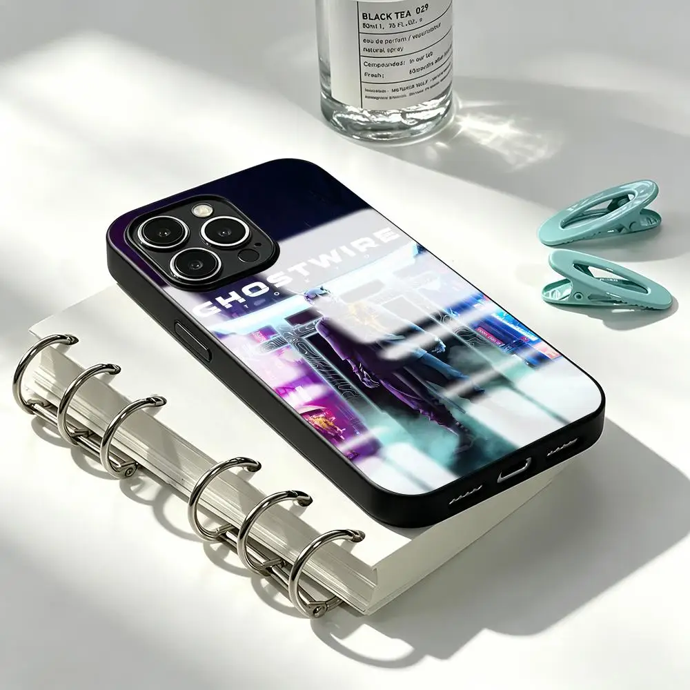 Чехол для телефона Ghostwire Tokyo iPhone 17 16 15 14 13 12 11 X XR XS 8 Plus Mini Pro Max стеклянный магнитный чехол