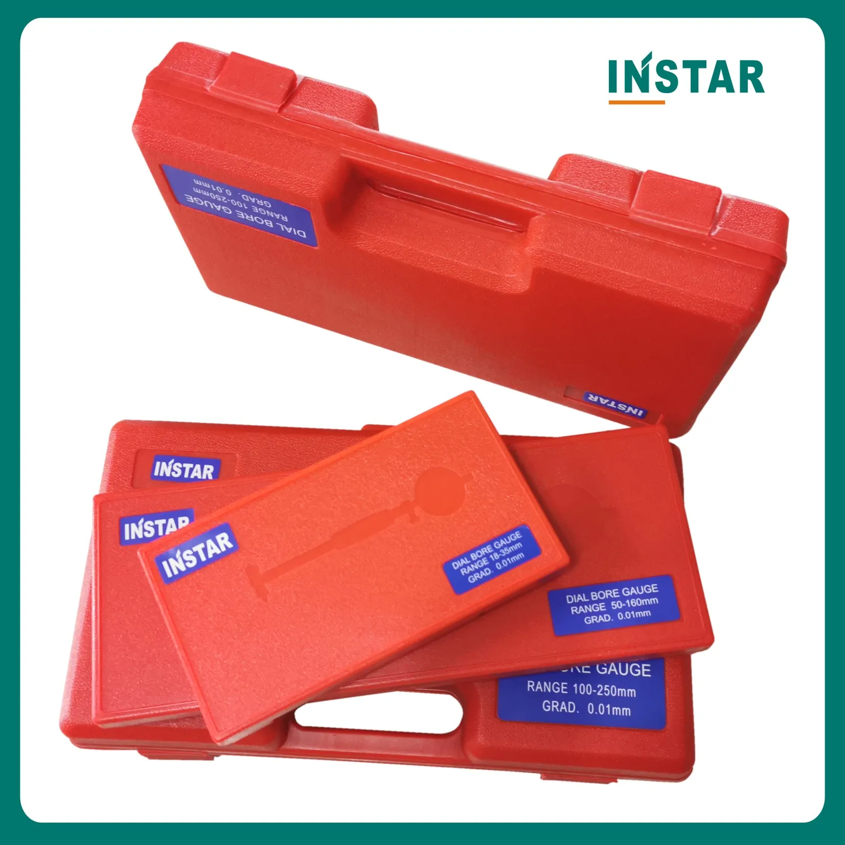 INSTAR Dial Bore Gauge 10-18mm 0.01mm Small Dial Shock Proof Industrial Quality Dial Gauge 18-35mm 50-160mm DIN Standard