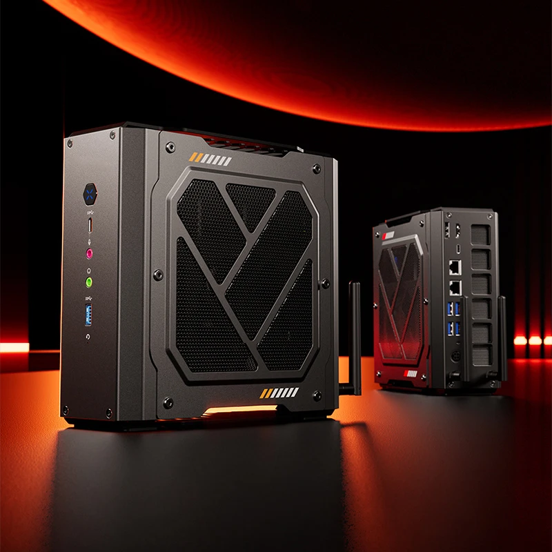 Desktop Gaming PC High-End Mini PC with Dedicated Graphics, Intel Core i7-7940HX and AMD Radeon RX 7600 XT Graphics Card—Play AA
